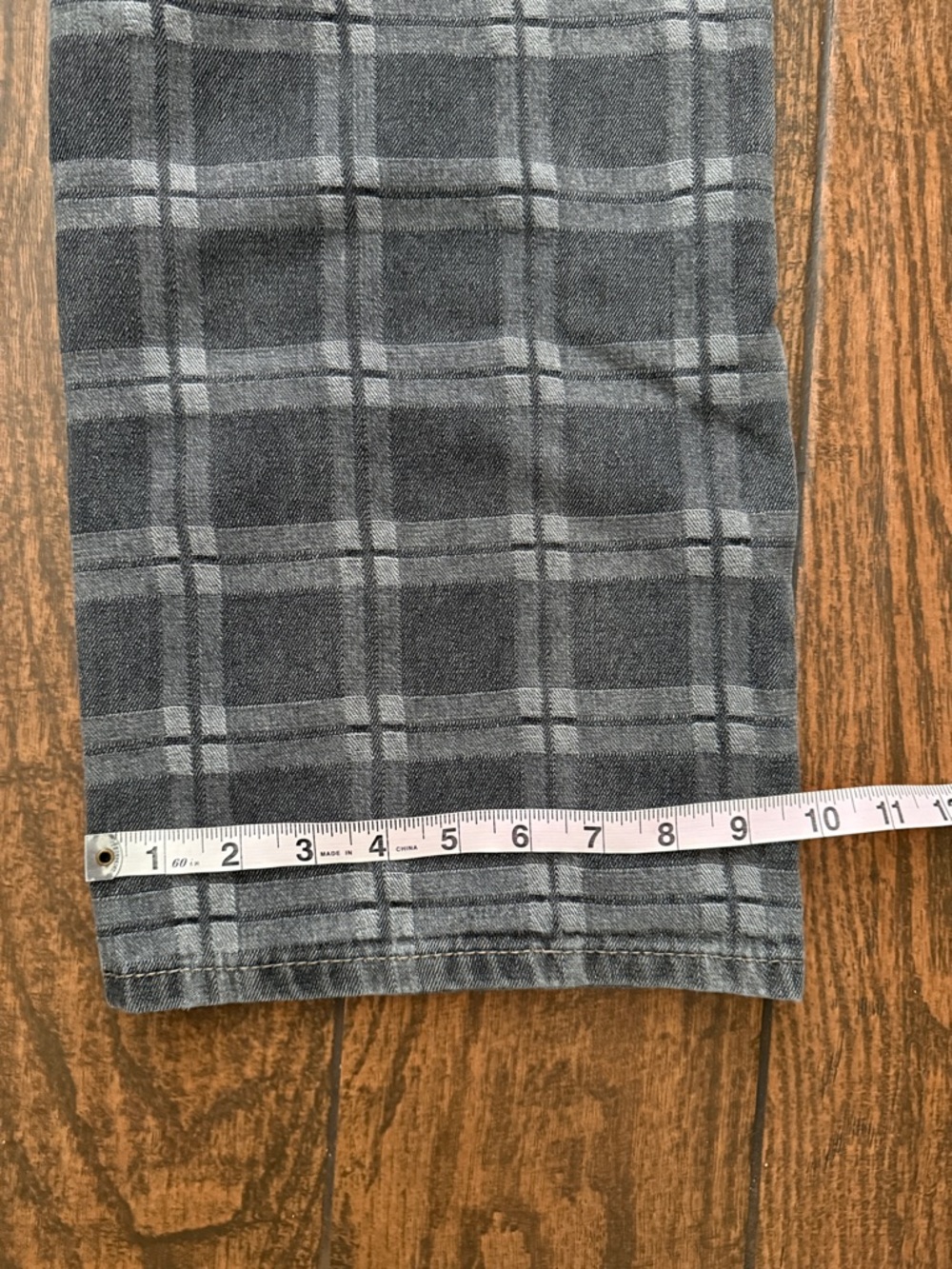 Forever 21 Plaid Mid-Rise Baggy Wide Leg Denim Jeans - Size 25 - Picture 13 of 16